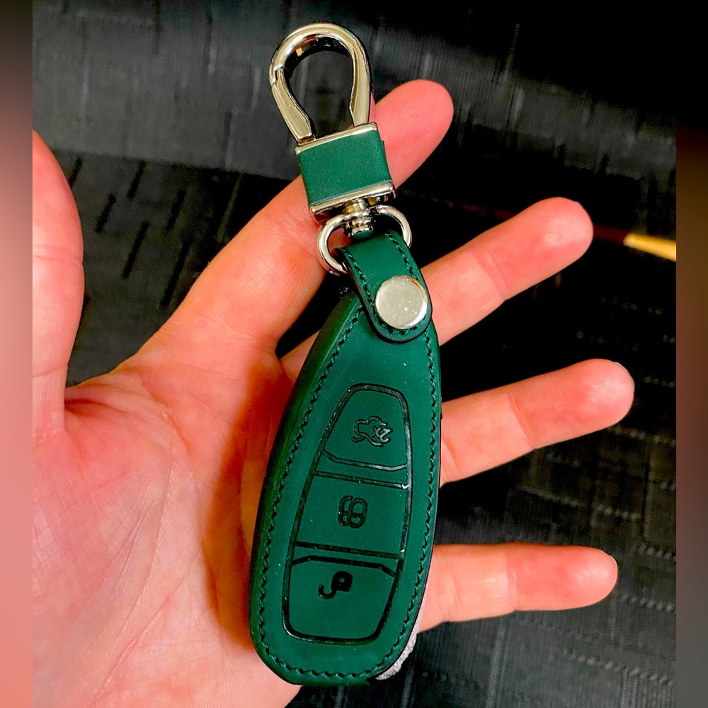 Green Ford key fob case